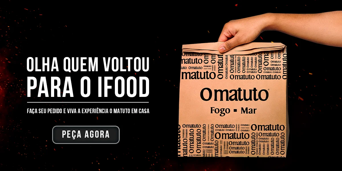 Olha quem voltou para o ifood. faça seu pedido e viva a experiêencia o matuto em casa